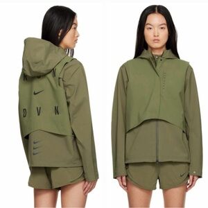 Nike Storm Fit Run Division Hooded Jacket Women Large Olive DV1247 222 $305